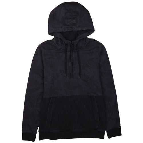 Under Armour Men's Black Camouflage 1/4 Zip ColdGear Hoodie Size S