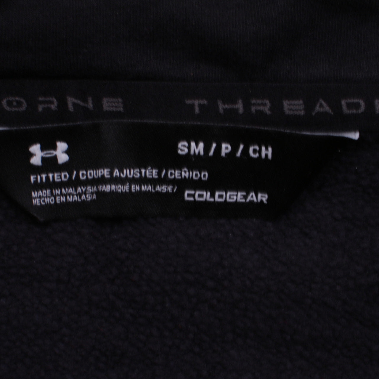 Under Armour Men's Black Camouflage 1/4 Zip ColdGear Hoodie Size S