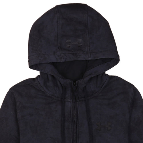 Under Armour Men's Black Camouflage 1/4 Zip ColdGear Hoodie Size S