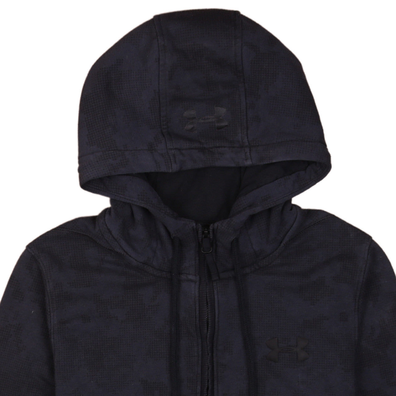 Under Armour Men's Black Camouflage 1/4 Zip ColdGear Hoodie Size S