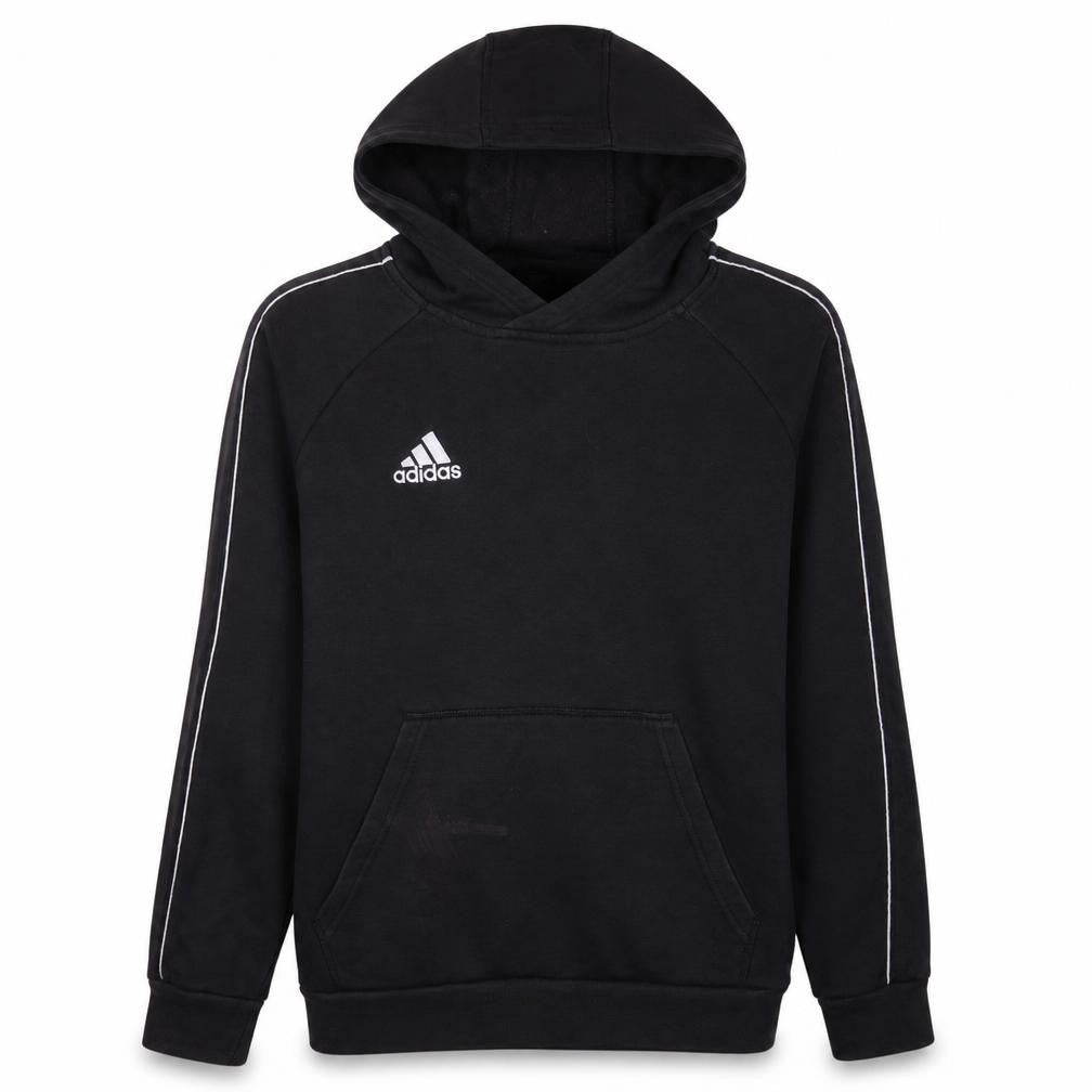 Adidas Boys Black Pullover Hoodie 13-14 Years Classic Sports Style