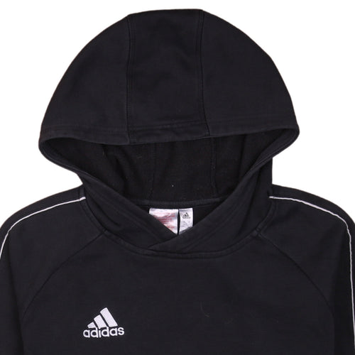 Adidas Boys Black Pullover Hoodie 13-14 Years Classic Sports Style