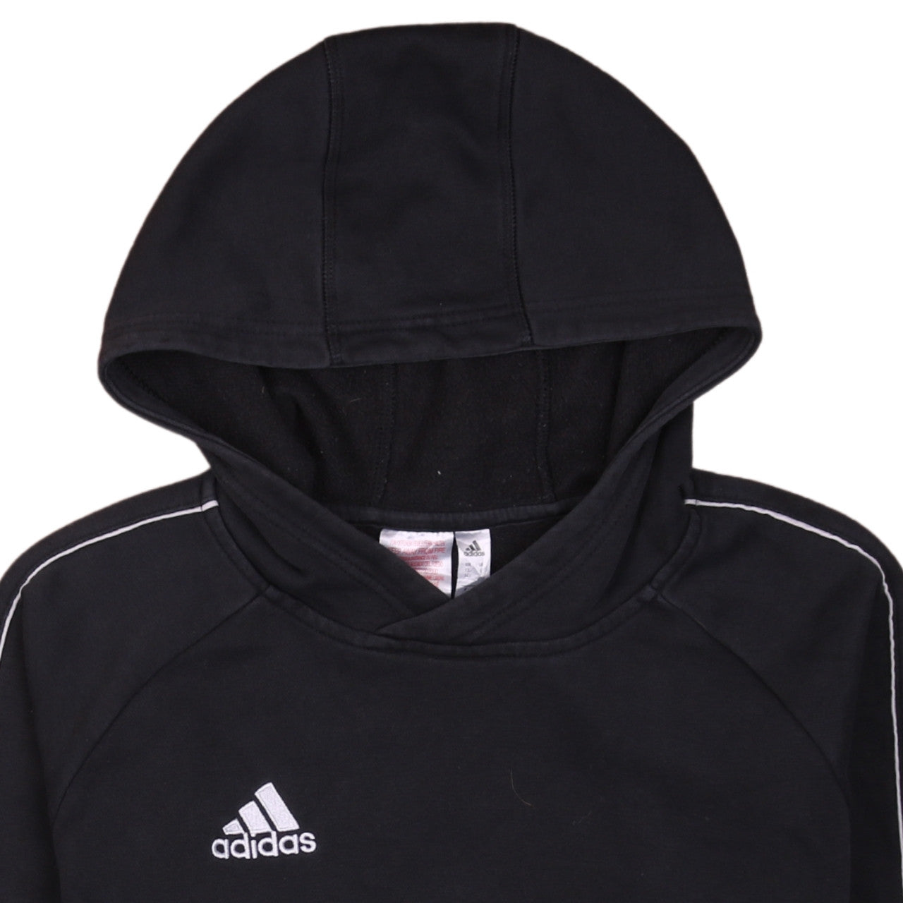 Adidas Boys Black Pullover Hoodie 13-14 Years Classic Sports Style