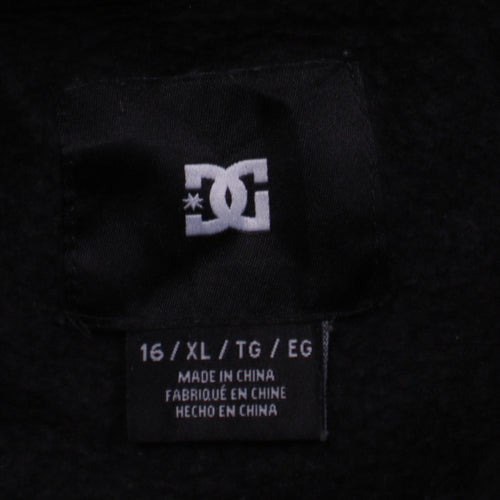 DC Shoes Boys Black Pullover Hoodie XL Graphic Logo Hooded Sweatshirt