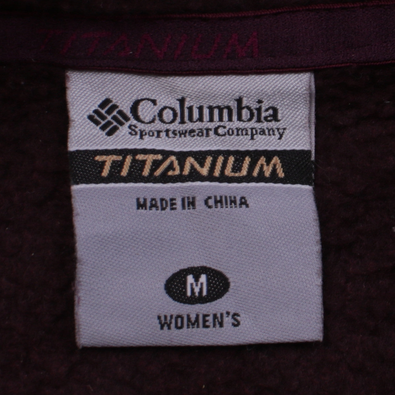 Columbia Womens Purple Fleece Full Zip Jacket M