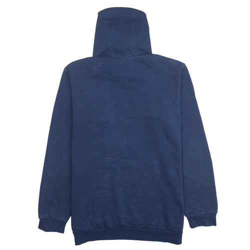 Adidas Men's Blue Pullover Hoodie L Graphic Logo Fleece Sweatshirt