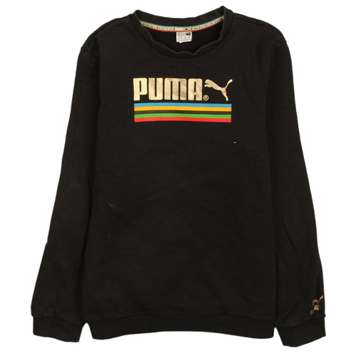 Puma Boys Black Crew Neck Pullover Sweatshirt 15-16 Years