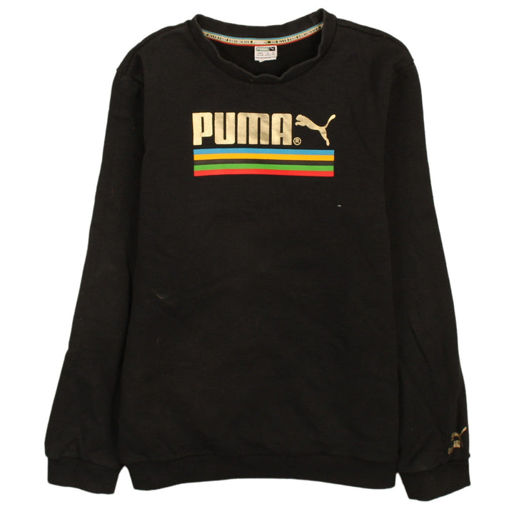 Puma Boys Black Crew Neck Pullover Sweatshirt 15-16 Years