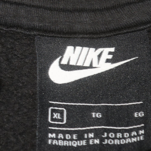 Nike Men's Black Full Zip Hoodie XL Logo Fleece Sweatshirt