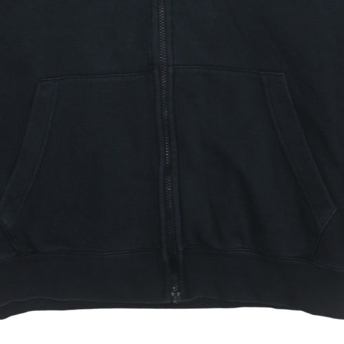 Nike Men's Black Full Zip Hoodie XL Logo Fleece Sweatshirt