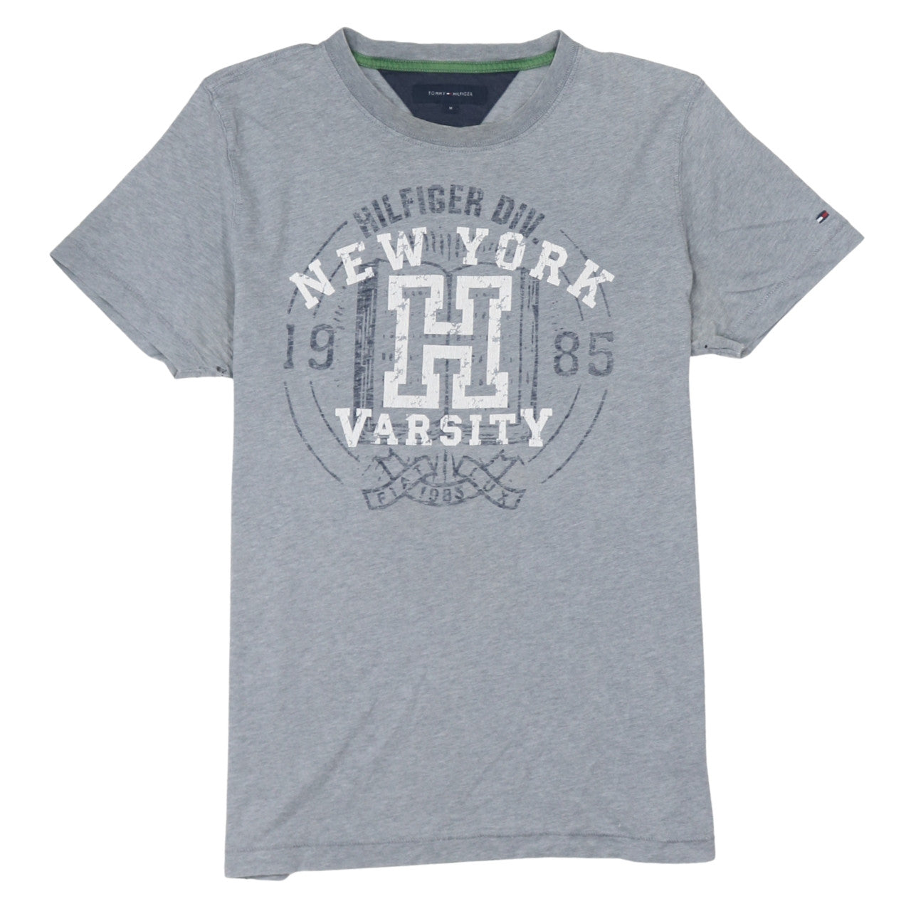 Tommy Hilfiger Men's Grey New York Varsity Graphic T-Shirt M
