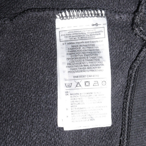 Adidas Men's Black Pullover Crew Neck Sweatshirt M Regular Fit