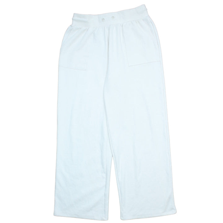 F&F Active Women’s White Fleece Wide-Leg Sweatpants M