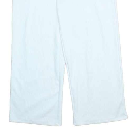 F&F Active Women’s White Fleece Wide-Leg Sweatpants M