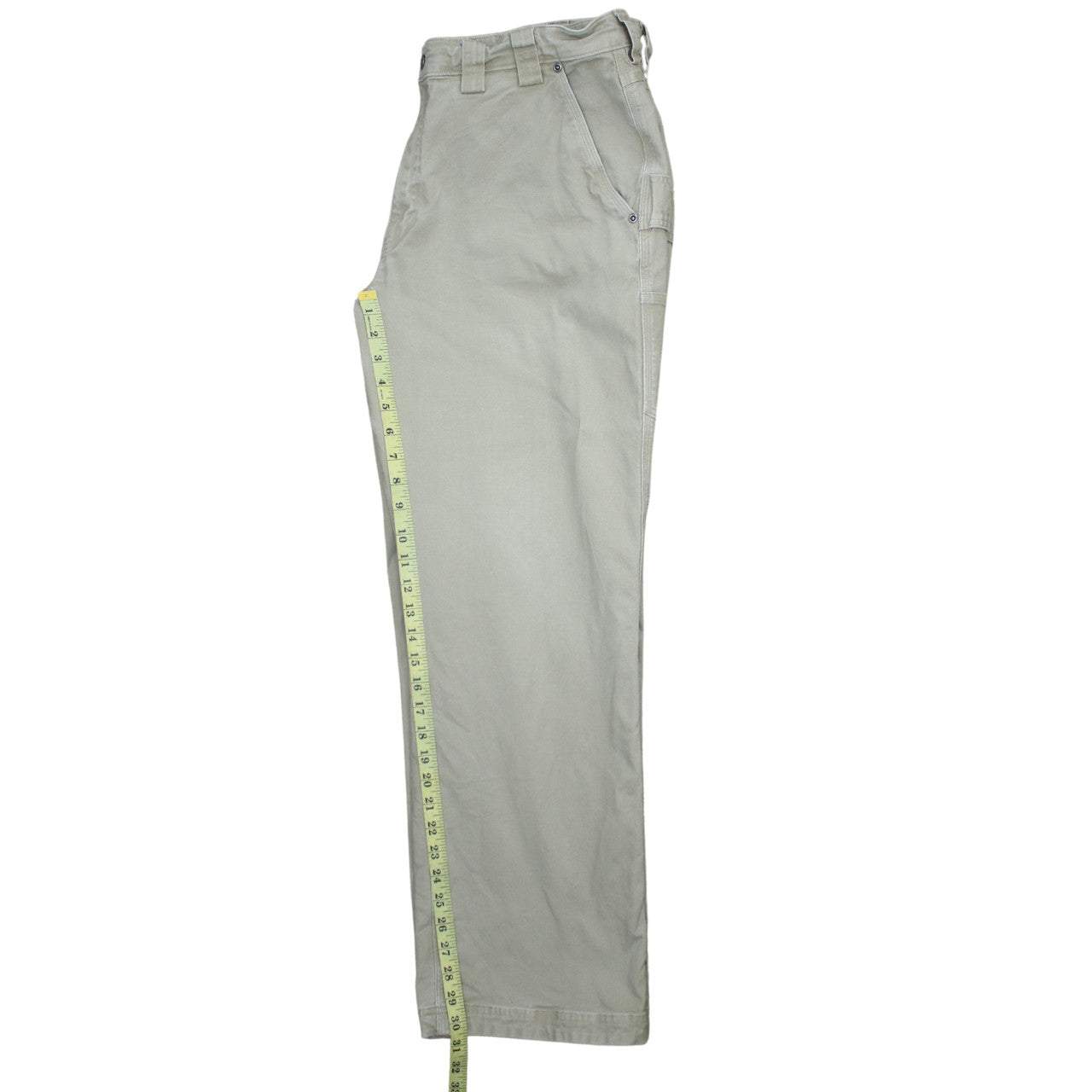 Duluth Trading Co Men's Beige Cargo Trousers 40x32 Cotton Stretch