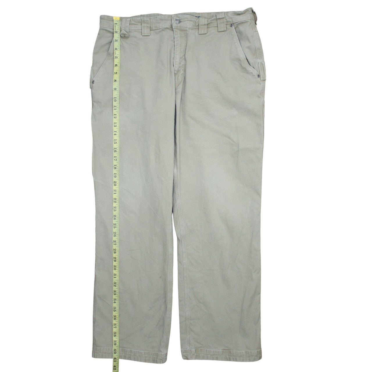 Duluth Trading Co Men's Beige Cargo Trousers 40x32 Cotton Stretch