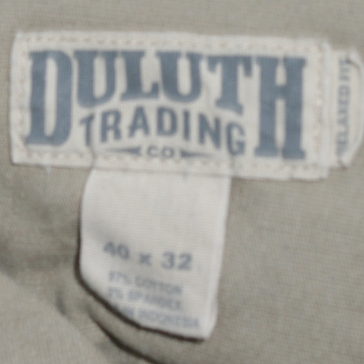 Duluth Trading Co Men's Beige Cargo Trousers 40x32 Cotton Stretch