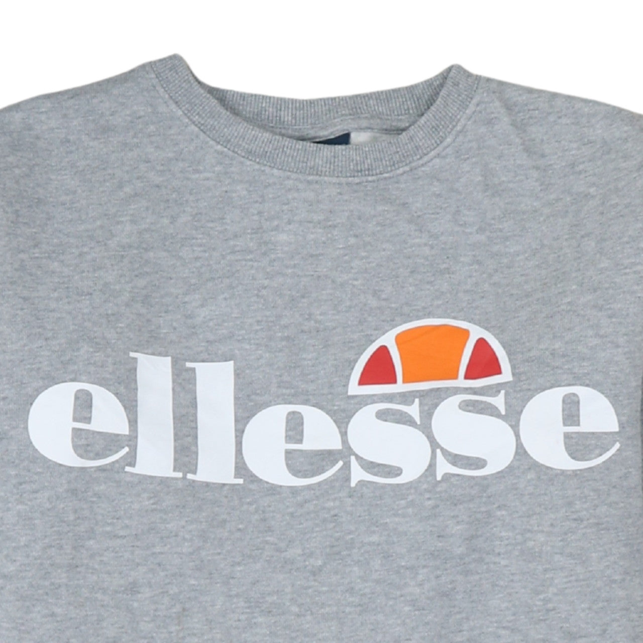 Ellesse Women Grey Cotton Blend Pullover Sweatshirt UK 6