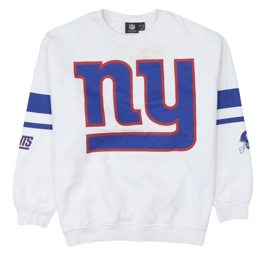 Primark NFL Giants White Cotton Sweatshirt Women S 10/12 Crew Neck Pullover