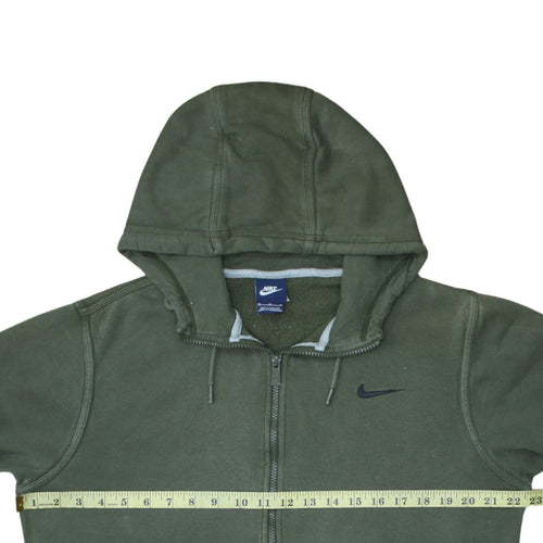Nike Mens Green Full Zip Hoodie M Regular Fit Fleece