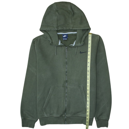 Nike Mens Green Full Zip Hoodie M Regular Fit Fleece
