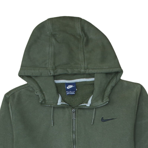 Nike Mens Green Full Zip Hoodie M Regular Fit Fleece
