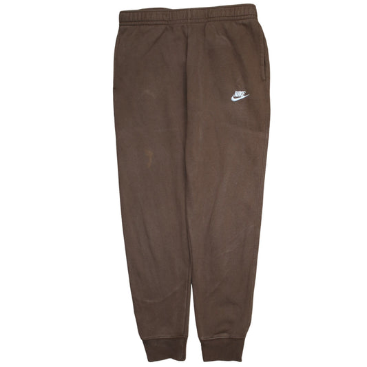 Nike Men's Brown Fleece Sweatpants M Regular Fit Casual Tapered