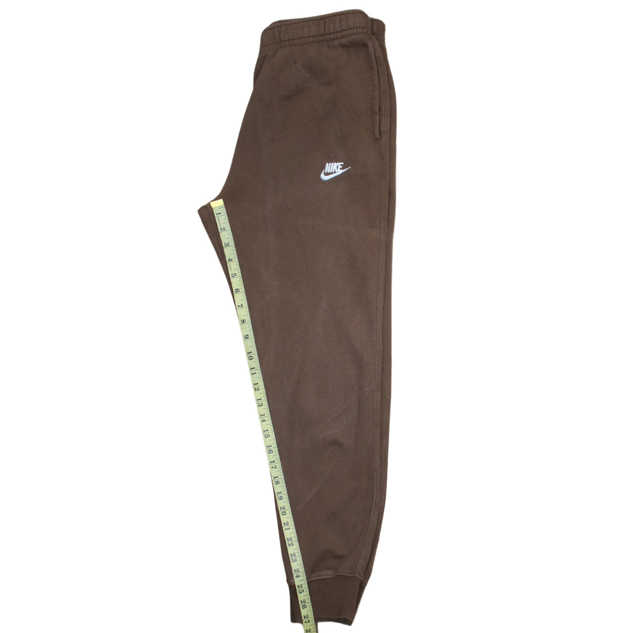 Nike Men's Brown Fleece Sweatpants M Regular Fit Casual Tapered