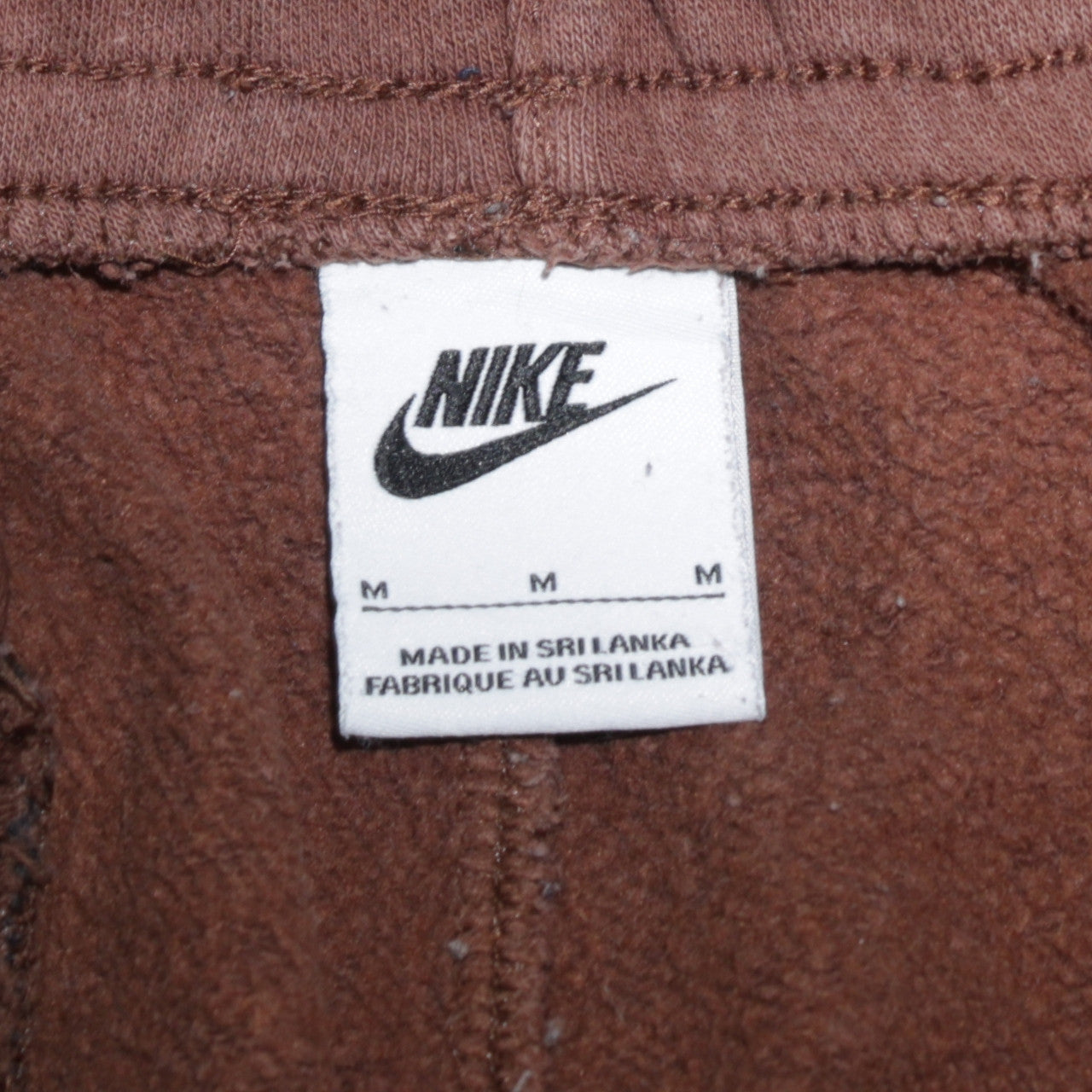 Nike Men's Brown Fleece Sweatpants M Regular Fit Casual Tapered