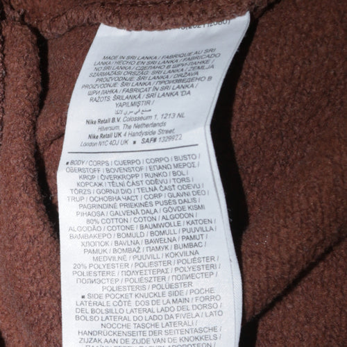 Nike Men's Brown Fleece Sweatpants M Regular Fit Casual Tapered