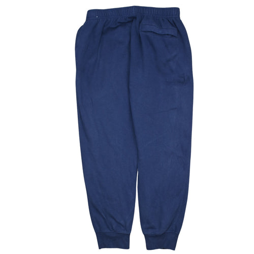Nike Men Blue Fleece Sweatpants M Regular Fit Elastic Waist Logo Detail