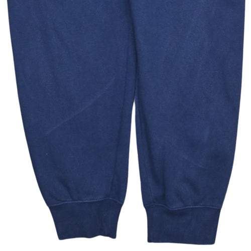 Nike Men Blue Fleece Sweatpants M Regular Fit Elastic Waist Logo Detail