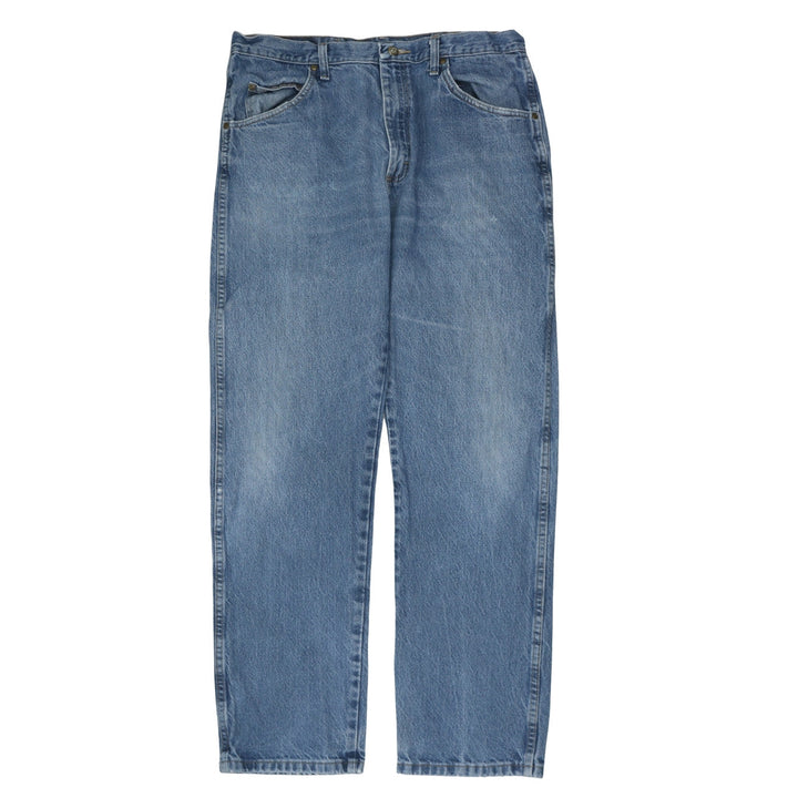 Wrangler Men's Blue 36x32 Regular Fit Straight Denim Jeans