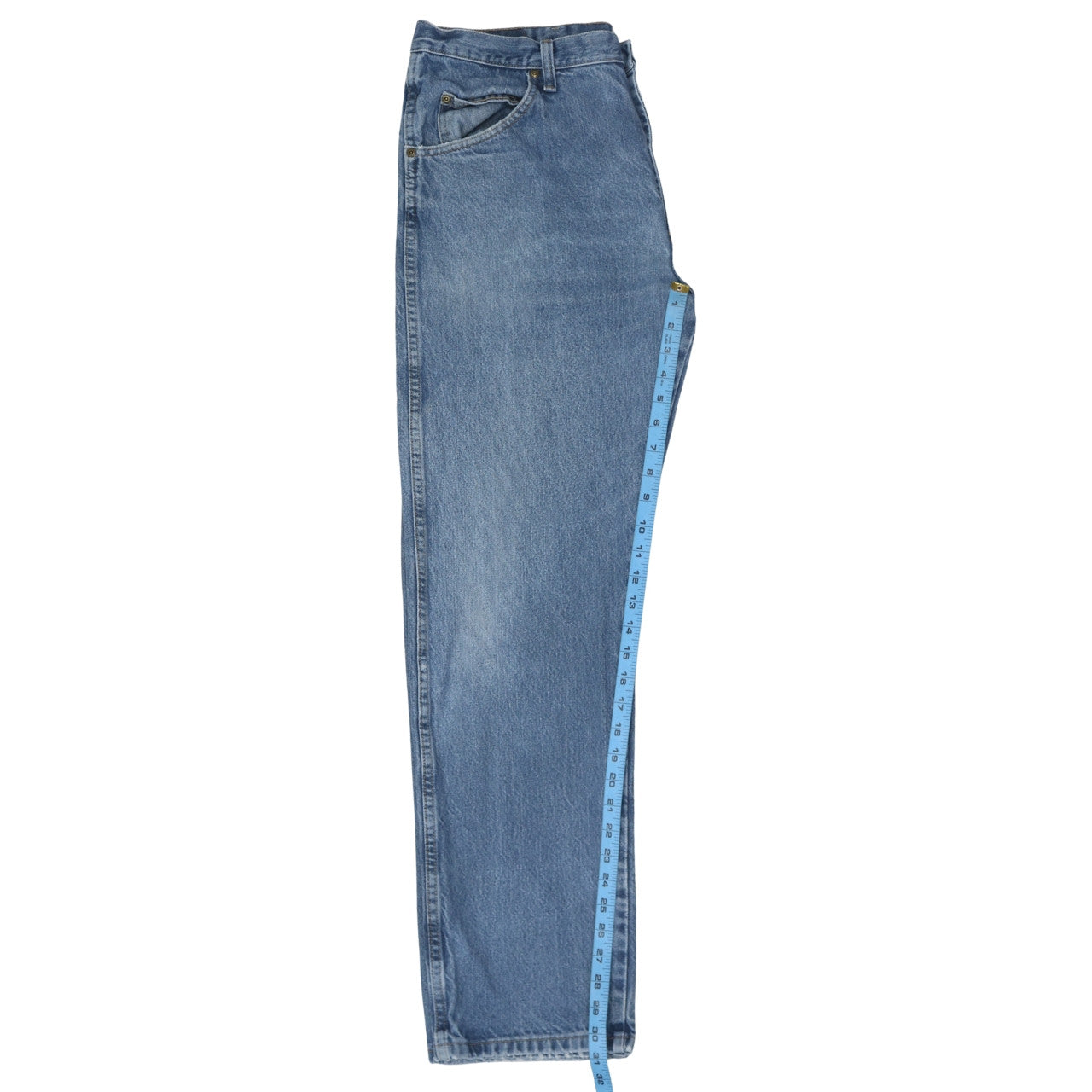 Wrangler Men's Blue 36x32 Regular Fit Straight Denim Jeans