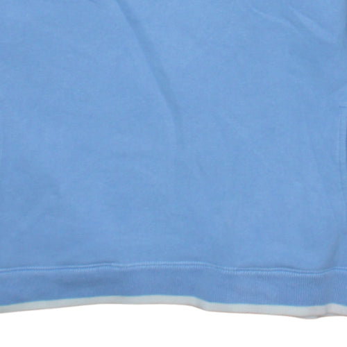 Champion Women's Blue 1/4 Zip Pullover Sweatshirt L Fleece Logo
