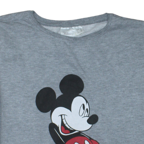 Disney Women Grey Mickey Mouse Pullover Sweatshirt UK 22