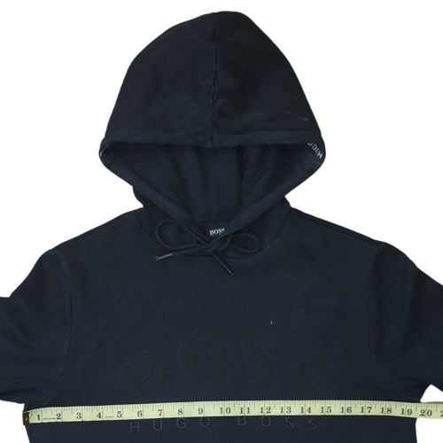 Hugo Boss Men's Black Pullover Hoodie Size S Logo Design