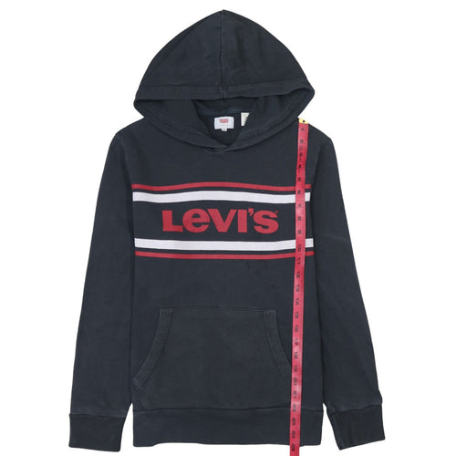 Levi's Men's Black Pullover Hoodie S Logo Graphic Sweatshirt