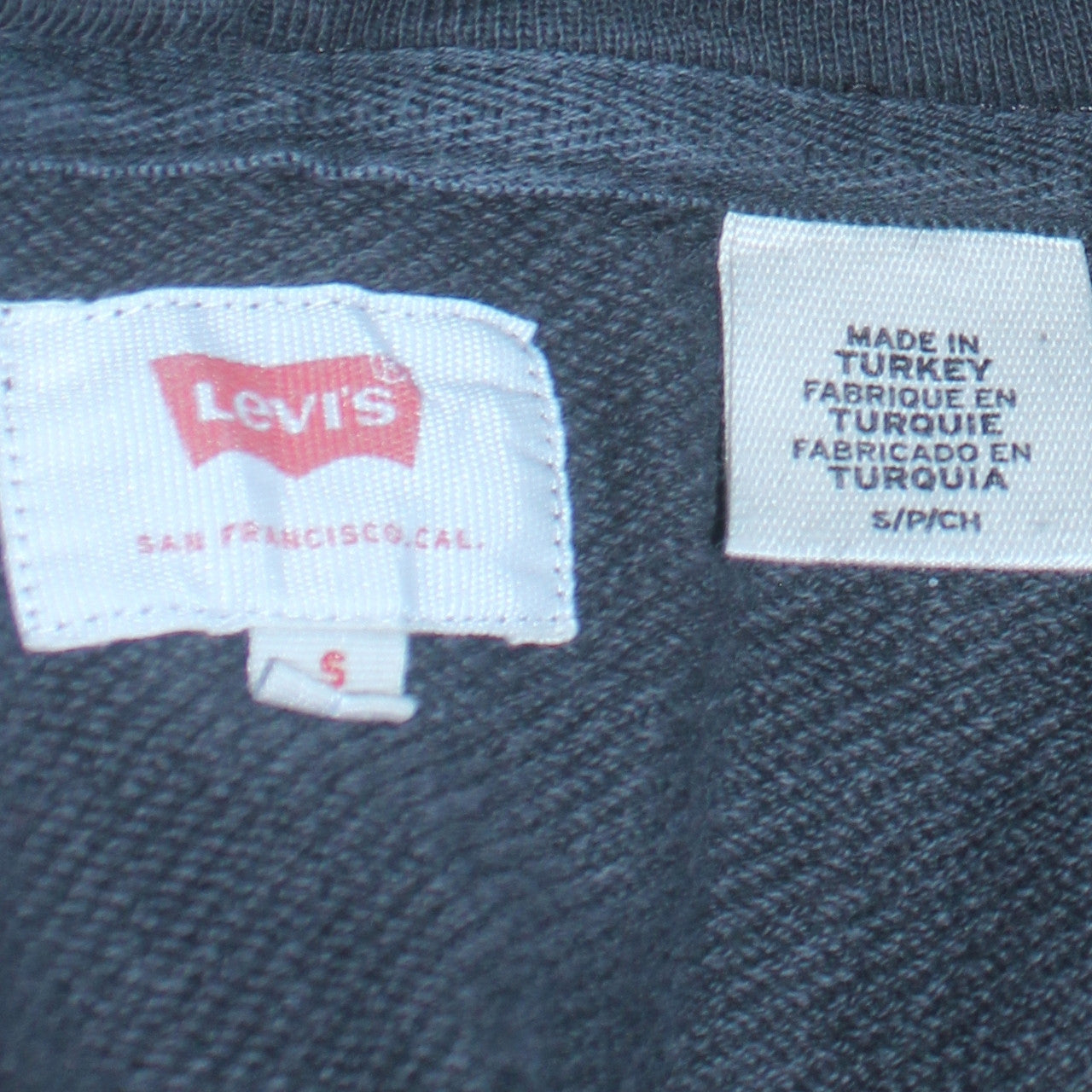 Levi's Men's Black Pullover Hoodie S Logo Graphic Sweatshirt