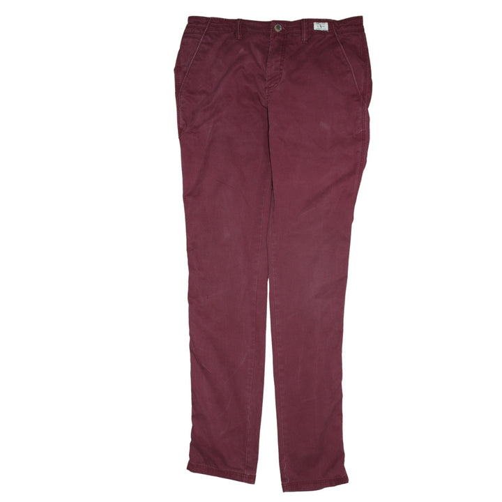 Tommy Hilfiger Men's Red Chino Trousers Size 33/36 Cotton