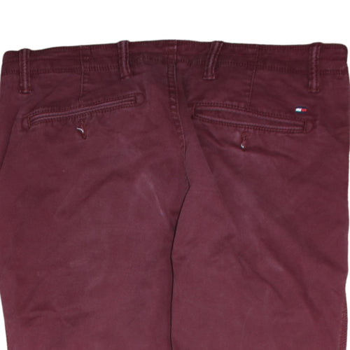 Tommy Hilfiger Men's Red Chino Trousers Size 33/36 Cotton