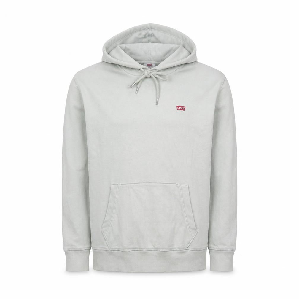 Front view of Levi's Men's Beige Pullover Hoodie Small Embroidered Logo