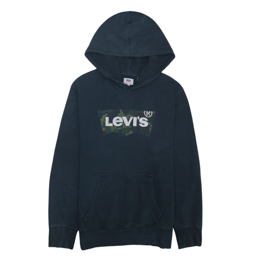 Levi's Mens Black Camouflage Logo Pullover Hoodie Size S
