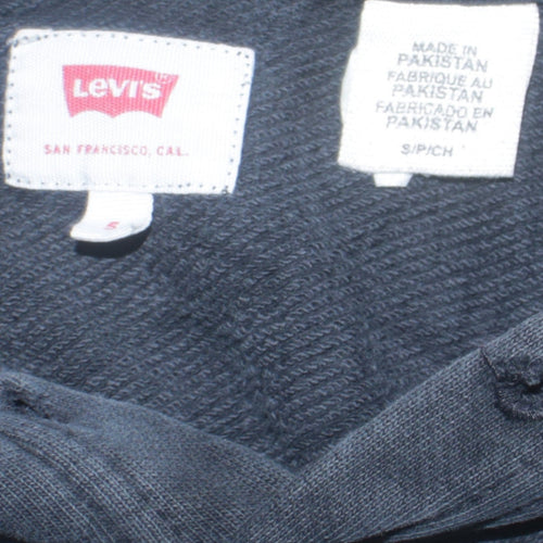 Levi's Mens Black Camouflage Logo Pullover Hoodie Size S