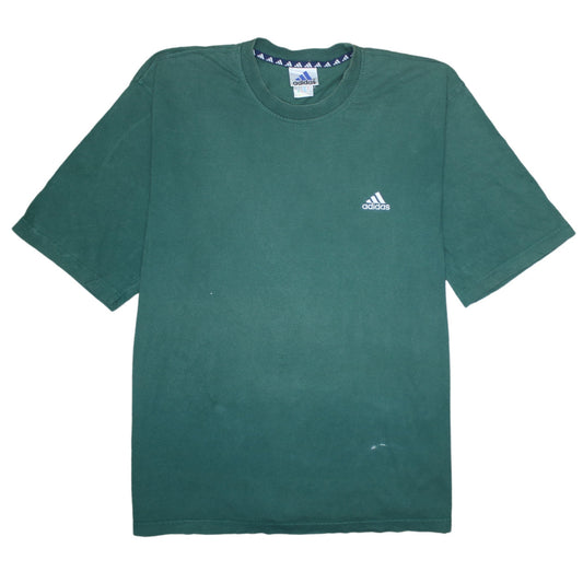 Adidas Men's Green XL Short Sleeve Crew Neck Sports T-Shirt