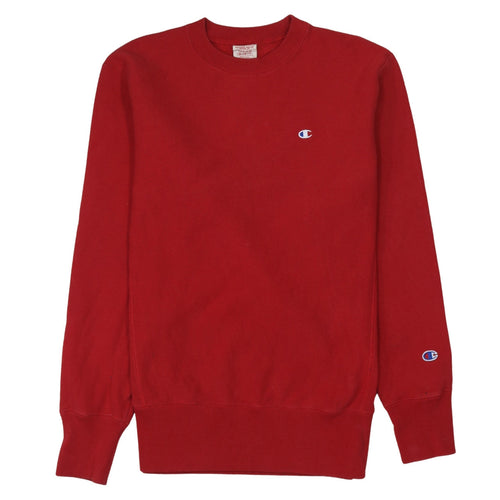Champion Men's Red Reverse Weave Crew Neck Pullover Sweatshirt M