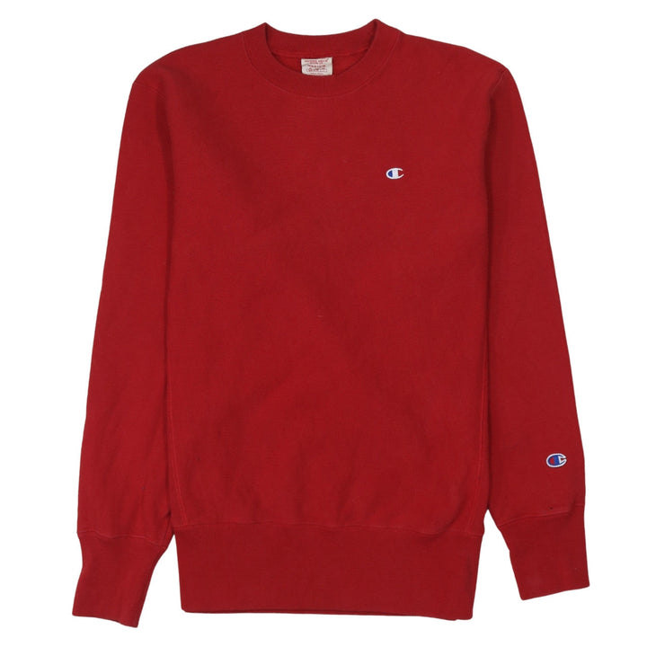 Champion Men's Red Reverse Weave Crew Neck Pullover Sweatshirt M
