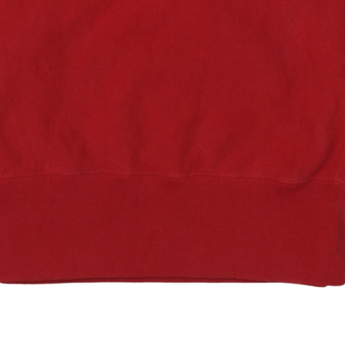 Champion Men's Red Reverse Weave Crew Neck Pullover Sweatshirt M