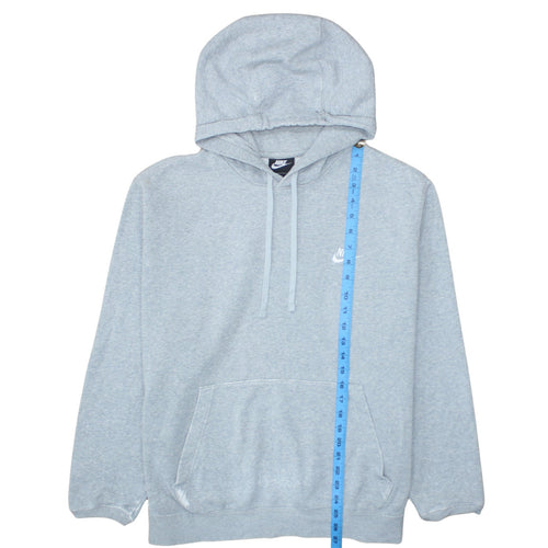 Nike Men's Grey Pullover Hoodie Size L Fleece Sweatshirt
