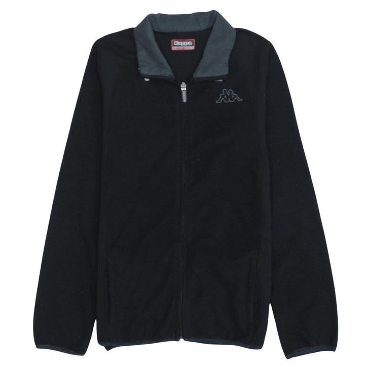 Kappa Women Black Fleece Full Zip Jacket Medium